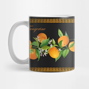 Tangerine blossom and fruits-Vintage Mug